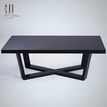 New Chinese coffee table solid wood Changfangseveral hotel homestay sales model room drawer coffee table furniture customization