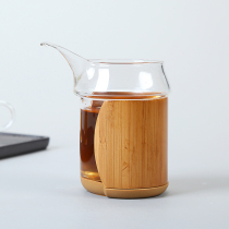 Mingfeng glass kung fu tea set heat-resistant glass Road Cup bamboo cover anti-scalding glass tea Sea without handcuffs