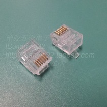 6-cell telephone interface plug RJ11 transparent crystal head 6-position 6-pin 6P6C cable connector