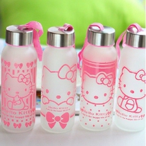 Cute cup water cup tea cup with hand cup glass cup with hand carrying transparent cup