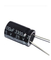 High quality straight-in electrolytic capacitor 25V3300UF 3300UF25V volume 16X25