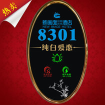  Hotel electronic door number elliptical hotel electronic door display doorbell factory direct sales custom touch LED display room number