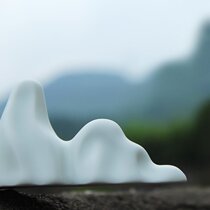 Creative Mountain Ornament Ceramic Pen Holder Mountain Shape Brush Pen Pillow Pen Holder Pen Holder Pen Mountain Pen Holder Stationary Supplies