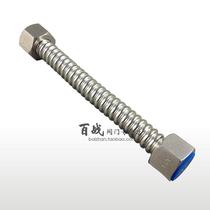 Baizhan valve imported 304 stainless steel bellows 4 points water heater hot and cold inlet pipe Explosion-proof metal hose