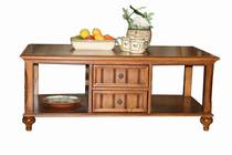 American coffee table solid wood furniture tea table European solid wood antique long tea table rural furniture tea table spot