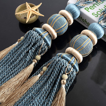 European style curtain buckle strap adhesive hook hanging ball tassel accessories tie tie tie tie tie tie rope a pair of simple modern
