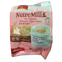 Malaysia imported oatmeal super brand cereal 3 in one plain low sugar cereal 20 packets