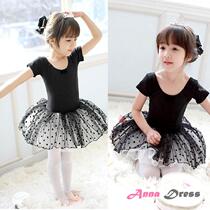 South Korean imported children dance dresses with new girl girl little girl dancing skirt black pure cotton fluffy dress