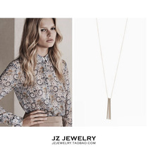 JZ Necklace European and American simple sweater chain female Korean temperament personality tassel hip-hop chain long necklace