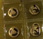 (Bilang Taosha) 2015 Panda Gold Coin 1 10 Oz Full Product Original Fidelity Golden Cat