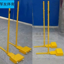 Badminton rack Factory Direct: Gymnasium school fitness equipment Mobile cast iron base badminton column