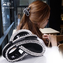 Korean rhinestone hair clip Simple head accessories Elegant clip hair adult wild dish hair accessories grab clip Bath clip female