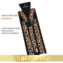 Star Korean fashion thin shoulder mens and womens strap 3 clip BAO WENY Brown