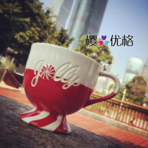 Starbucks 2007 Christmas Limited Candy Candlestick Mug (Out of print)12oz(355ml)
