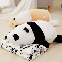 Warm pillow Nap pillow cartoon lunch break quilt quilt dual-use car office coral velvet air conditioning blanket blanket