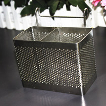 Thickened stainless steel chopstick tube chopstick cage Chopstick tube drain chopstick cage Multi-function wall-mounted storage rack Creative kitchen