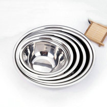 Deep non-magnetic stainless steel soup bowl Soup bowl and basin Cooking basin Large noodle bowl Deep and durable
