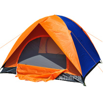 Shengyuan three-person double-decker double-door tent outdoor 3-4 people travel camping Camping mountaineering Park seaside outing