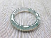 Ice floating flower fine jade bracelet old pit A cargo jade bracelet round bar moist female Myanmar jade factory
