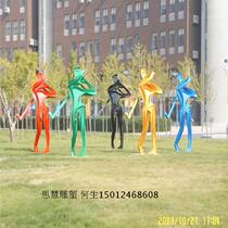 FRP resin sculpture golf square sculpture sports modeling series abstract figure sculpture
