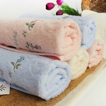 Gold Square Scarf Pure Cotton Satin Thick Embroidered Round Rose Fresh Elegant 2685H Full