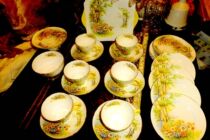 Scheduled UK Shelley Antiquity Collection grade upscale porcelain DAFFODIL waterfairies whole set