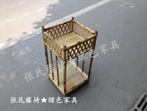 Zhangs rattan chair bamboo furniture flower frame bamboo stand double layer flower stand square flower stand