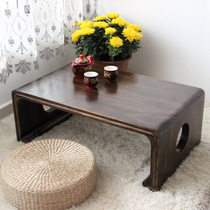 Solid wood tatami coffee table Japanese bay window table Balcony small table Simple windowsill floor table Low table Kang table