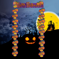 Thousand Wonders Square Halloween Party Dress up door accessories Pumpkin couplet bar Haunted house props decoration supplies