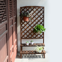Balcony flower stand floor-standing multi-layer saving Multi-meaty shelf indoor special solid wood decorative flower pot stand