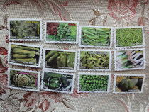 Foreign letters and sales stamps France issued green vegetables in 2012 12 complete sets