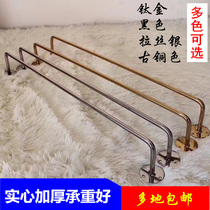 Solid rebar positive hanging upper wall hanging clothes pole clothing store positive hanging baking paint clothes rack titanium gold fine crossbar hanging clothes hanger