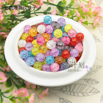 DIY jewelry accessories 10mm acrylic solid color color burst pattern beaded loose beads through straight holes 10 price