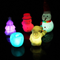 Qiqifang Christmas luminous decorations Santa Claus Snowman Apple Night Light Colorful Night Light