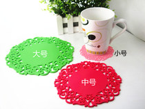 Han Style Fashion Cute Thickened Silica Gel Heat Insulation Mat Hollowed-out Round Cup Mat Bowl Mat Pan Mat Teapot Mat