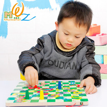 Wood Pellets Children Wooden Toys Two-in-one Magnetic Maze Combined Children Puzzle Toys