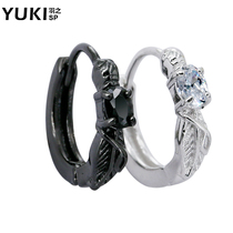 YUKI personality hipster boys and girls rose love silver earrings 925 silver jewelry earrings peels couple earrings