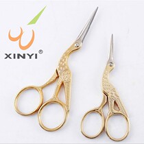 zakka Japanese groceries Crane Iron retro Scissors pointed mouth household handmade thread end antique small scissors wholesale