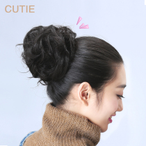Delicate wig hair bag female fluffy Taoist hair circle bud head curly hair band fashion ball head wig