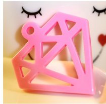DIY jewelry five-pointed star resin large diamond color keychain pendant mobile phone pendant bag pendant pentagonal heart shape