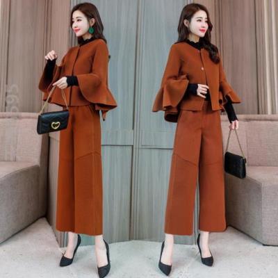 Sports style suit female insins fat wide leg pants women thin wide legs 2020 lazy wind