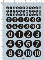 1912-215 # round number of digital number plate number plate car number model water sticker 1