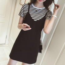 Spring and autumn loaded with new Korean version loose harness Dress Harness Vest Skirt 100 Hitchhiking slim fit for a hitch bottom skirt