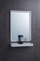 Bathroom mirror Toilet vanity mirror Bathroom wall-mounted waterproof makeup mirror with shelf hanging bathroom mirror