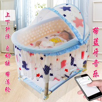Baby up and down automatic electric cradle lifting music with roller intelligent newborn cradle bed new sustenance