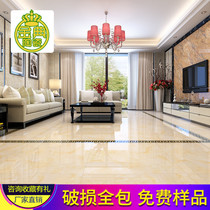 Foshan tile 800x800 living room marble floor tile non-slip yellow White Diamond Crystal full cast glaze floor tiles