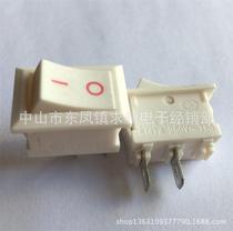 Supply two-pin two-speed ship switch white rocker switch KCD1-101 size 21X15