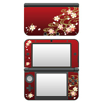 And color beauty Wasabi 3dsl 3DSXL sticker color stickers WSB0460 running water cherry blossoms