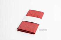 European Synchronization College Custom Cotton Hemp Cloth Orange Red Wedding Suit Hand Accessories Retro Suit Pocket Towel