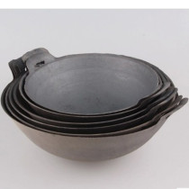 Old-fashioned wok Traditional wok Double-ear wok uncoated cast iron wok thickened hand-cast iron wok Pig iron pot